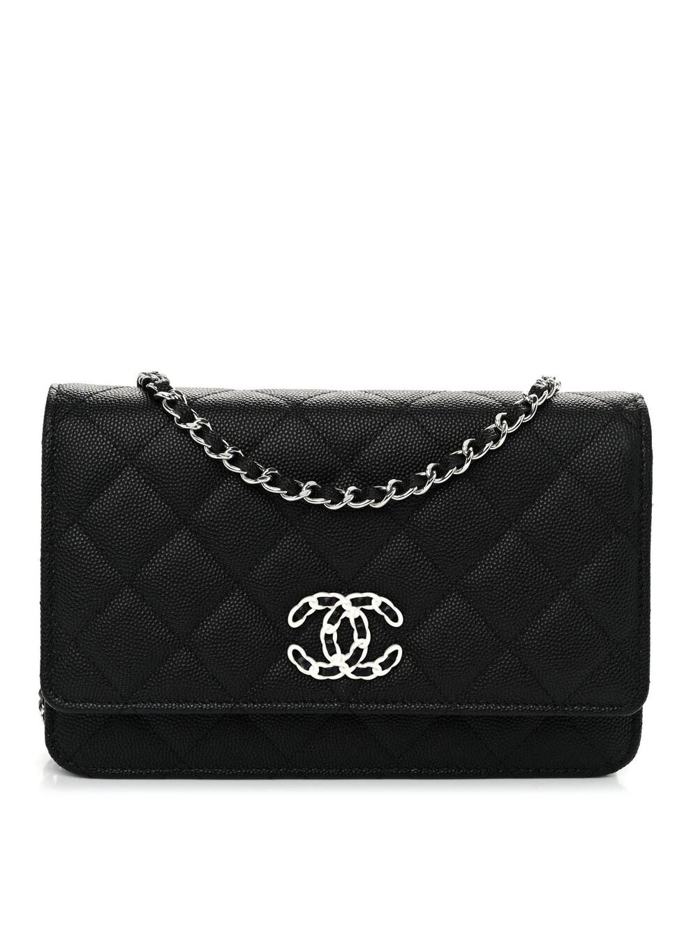 Caviar Quilted Chanel 19 Wallet On #296830C49B